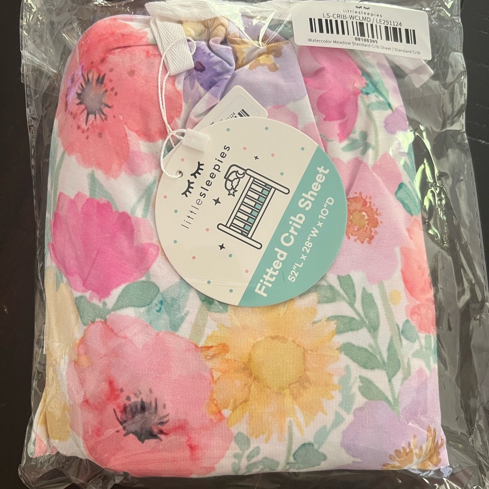 Little Sleepies Watercolor Floral Crib Sheet